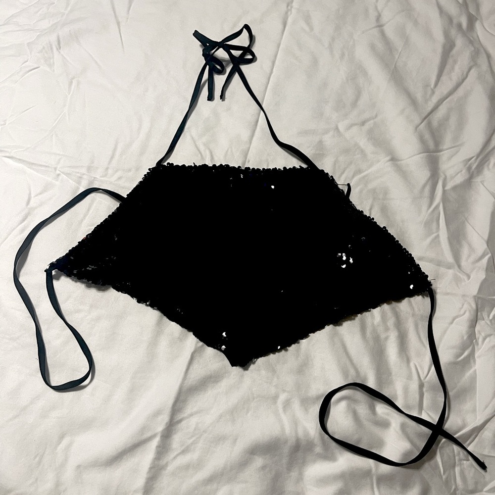 Sequin Halter Top